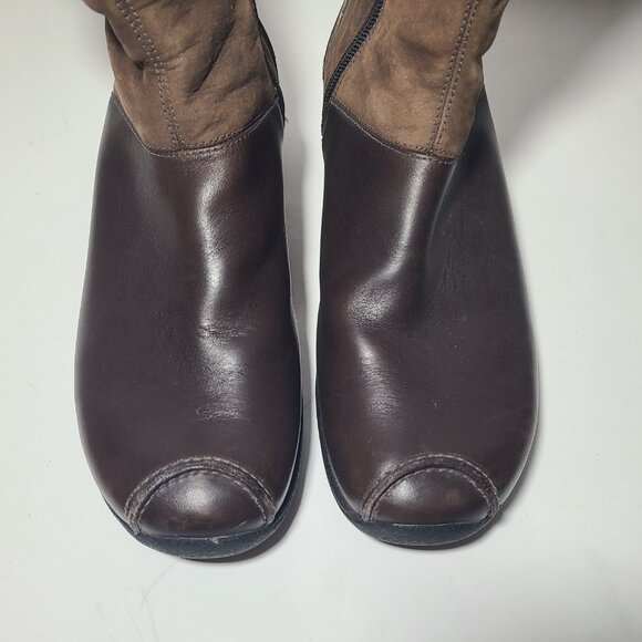 Merrell Donatella Brown Leather Waterproof Side-Zipper Mid-Calf Women's Boot 9 - Picture 3 of 8